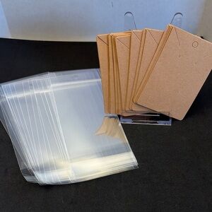 💕5/25💕35 Jewelry Cards w/ Clear Plastic Sleeves 3.5” x 2.5”